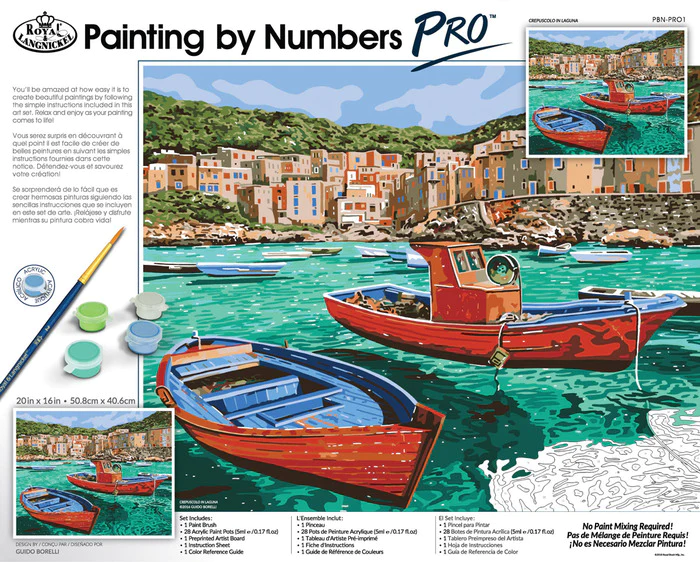 Crepuscolo in laguna painting by numbers