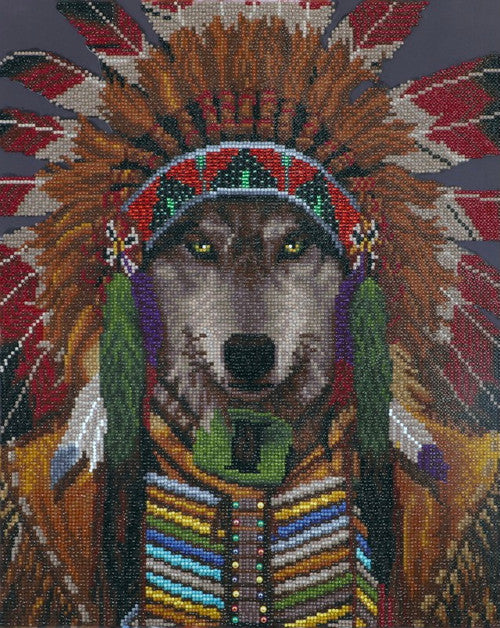 diamond dotz wolf spirit chief